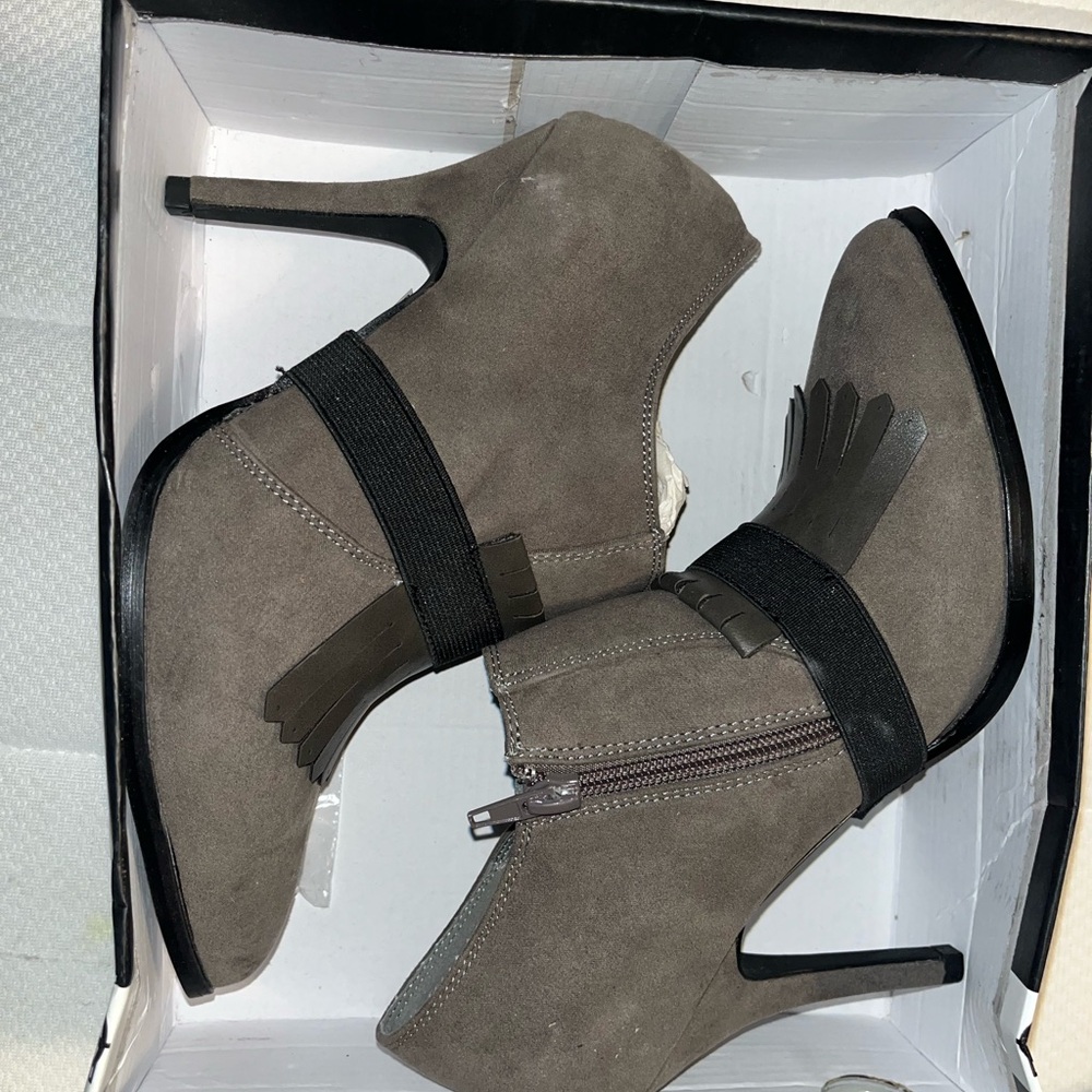 Taupe booted with removable details